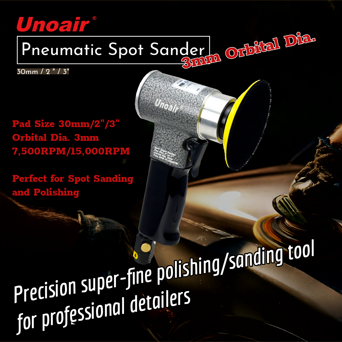 unoair pneumatic tool air compressor electrical torque screwdriver altas copco black decker milwaukee stanley snap on ingersoll rand schulz quincy Embraco champion spot sander